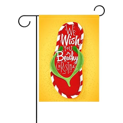 Amazon Com Alaza Duble Sided Red Flip Flop We Wish You Beachy