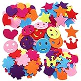 SOOKOO 5 Styles 150 PCS Assorted Color Felt Flowers