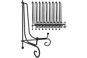 LZERKING Iron Display Stand 10 Packs, 10 Inches Plate Picture Photo Stand for Display, Black Foldable Easel Holder for Photo Frame, Artwork, Collection, Decorative Plate, Book, Office