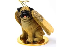Conversation Concepts Pug Angel Dog Ornament - Fawn