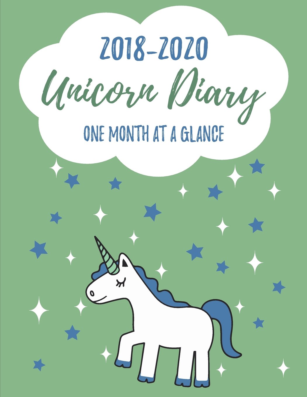 2018-2020 UNICORN DIARY One Month At A Glance: Monthly ...