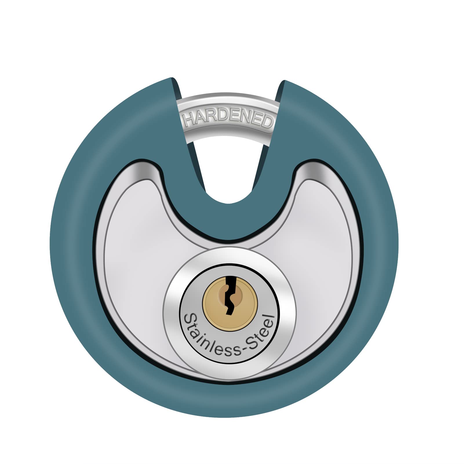 Photo 1 of DAYGOS Disc Storage Lock for Storage Unit, Outdoor Waterproof Round Padlock, Heavy Duty Circle Lock with Keys for Uhaul,Moving Truck,Pods Container(3/8-Inch Shackle)