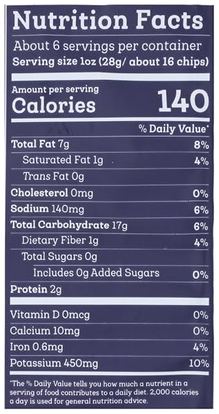 SIETE GRAIN FREE POTATO CHIPS | KETTLE COOKED | GLUTEN FREE CHIPS | VEGAN SNACKS | NON GMO | SEA SALT, (PACK OF 6)