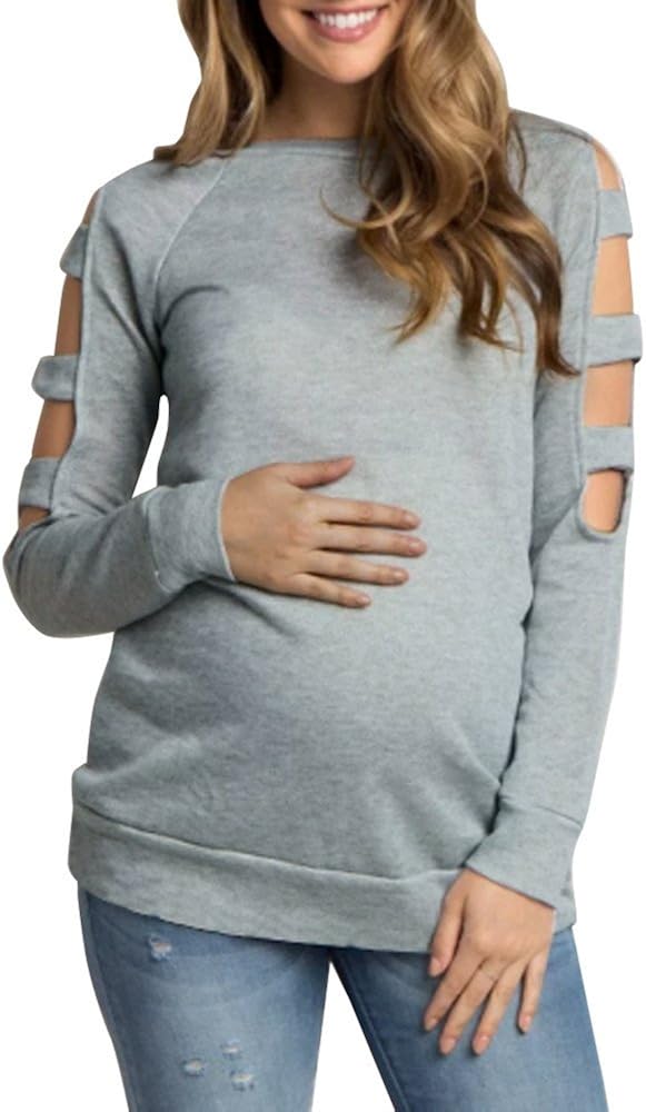 DAY8 Vêtement Femme Enceinte Hiver Pas Cher a la Mode Chic Chemise Femme Enceinte Atuomne Haut