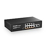 MokerLink 10 Port Gigabit PoE Switch - 8 GE PoE+, 2