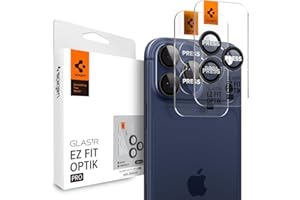 Spigen Camera Lens Screen Protector [GlasTR EZ Fit Optik Pro] Designed for iPhone 17 Pro Max | iPhone 17 Pro | iPhone 16 Pro Max | 16 Pro | iPhone 15 Pro Max | 15 Pro - Black [2 Pack]