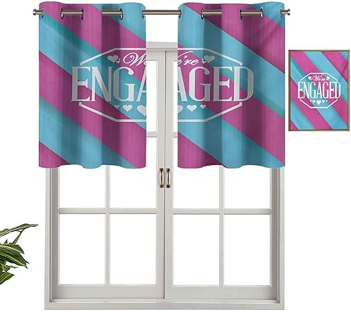 Hiiiman Cenefa de cortina para ventana de privacidad interior con frase