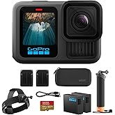 GoPro Hero13 Black 27MP Waterproof Action Camera - Special Accessory Bundle | 5.3K60 Ultra HD Video w/Handler, 2 Enduro 1900m