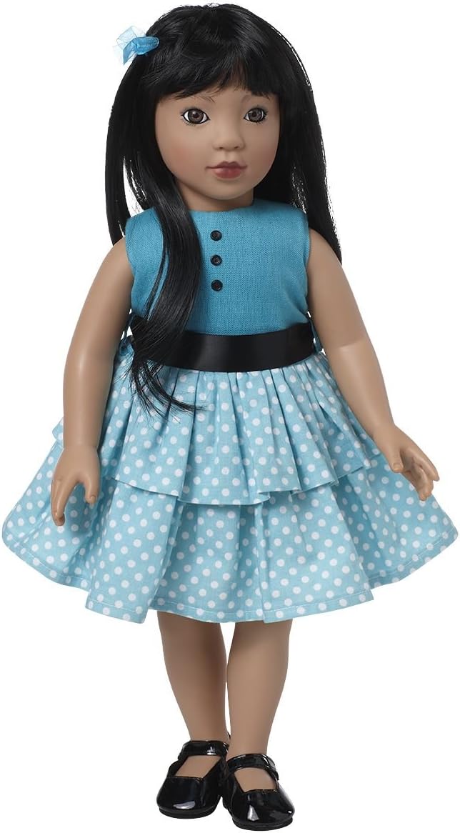 Starpath Asian Girl Doll โ Premium 18' Vinyl Toy, Fits American Girl Doll Clothes