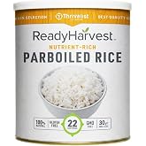 Ready Harvest Parboiled Long Grain White Rice, #10 Can | Long-Grain Parboiled Rice 30-Year Shelf Life 44 Servings for Everyday Meals, Cooking, Camping &amp; Long-Term Pantry Storage