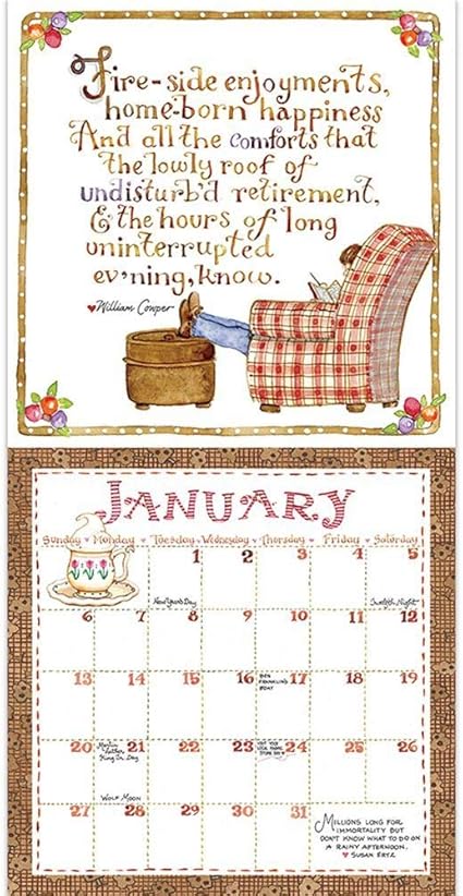 Amazon Com Calendario De Pared Con Diseno De Corazon De La Casa