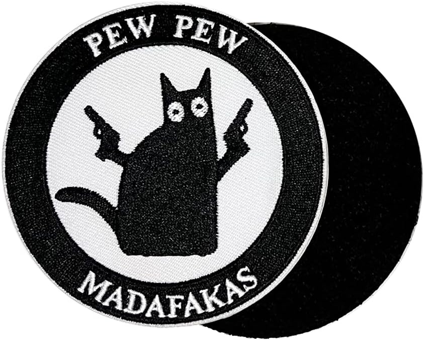 Mixed Media - Halloween Tactical Patch, Pew Pew Madafakas Embroidered Hook and Loop Patch