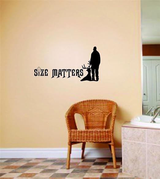 Amazon Com Size Matters Wall Lettering With Animal Graphic Mens