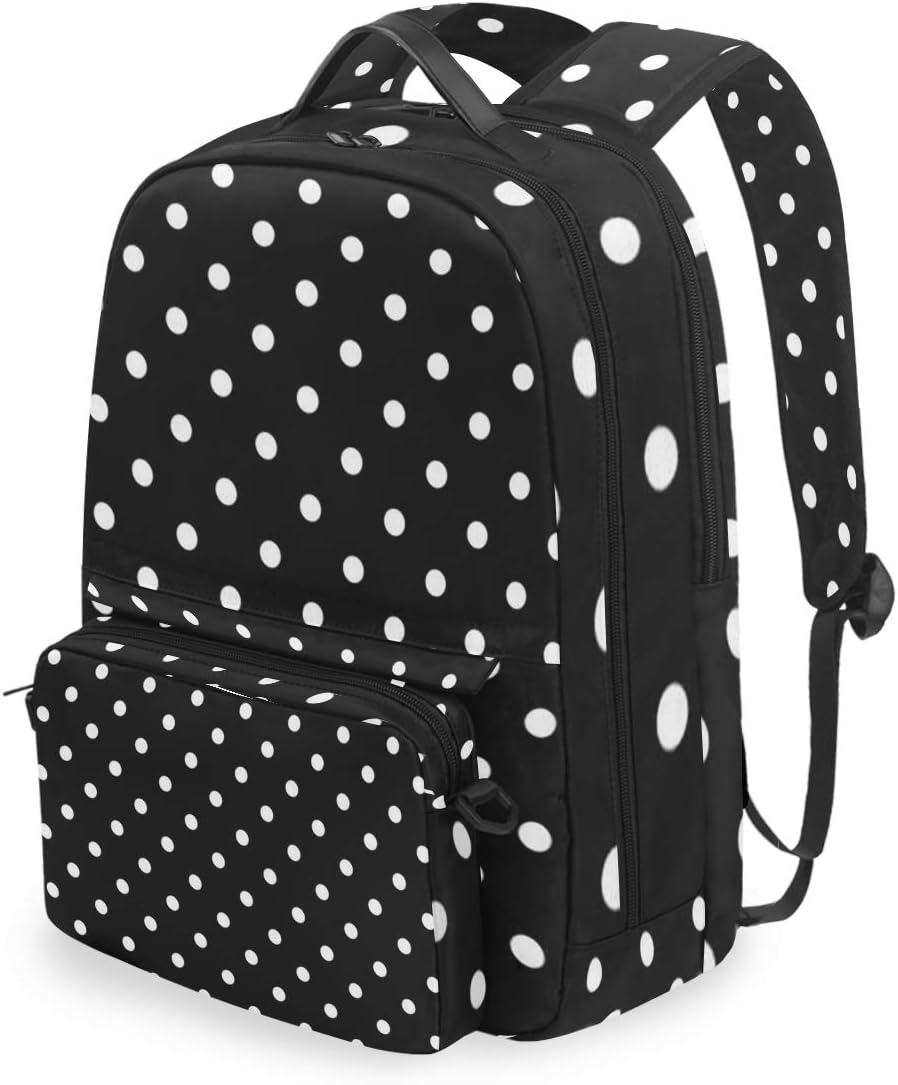 polka dot bookbag