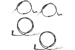 PXASU Front and Rear Brake Pads Sensor Kit for BMW E87 E90, for 2007-2010 BMW 135i 328i 335i 335is 335d, Wheel Brake Discs Wear Sensors, Replacement 34356789440 + 34356789445, Set of 4