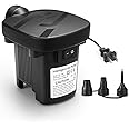 Sunrio Air Pump for inflatables 110-120V Air Mattress Pump Fast Electric Inflator Deflator Pump with 3 Nozzles for Pool Floats Raft Air Bed