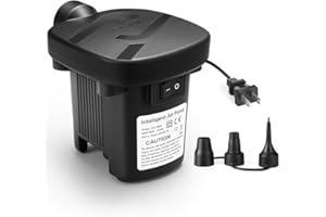 Sunrio Air Pump for inflatables 110-120V Air Mattress Pump Fast Electric Inflator Deflator Pump with 3 Nozzles for Pool Floats Raft Air Bed