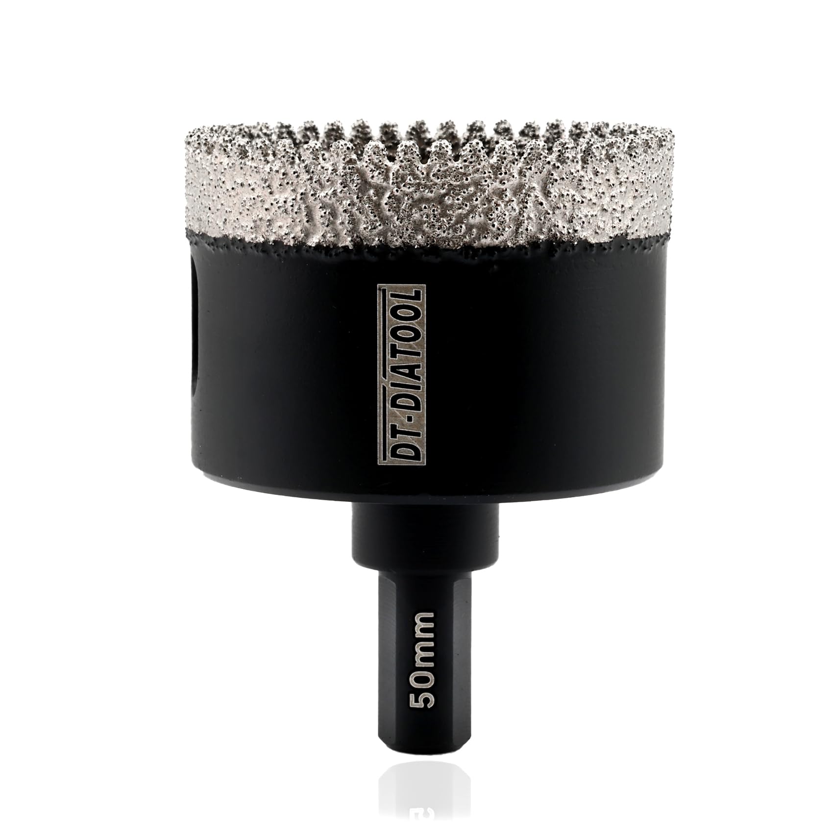 DT-DIATOOL Diamond Core Drill Bit 50mm, Diamond Hole Saw with Triangle Shank for Porcelain Tile Ceramic Tile Marble Granite