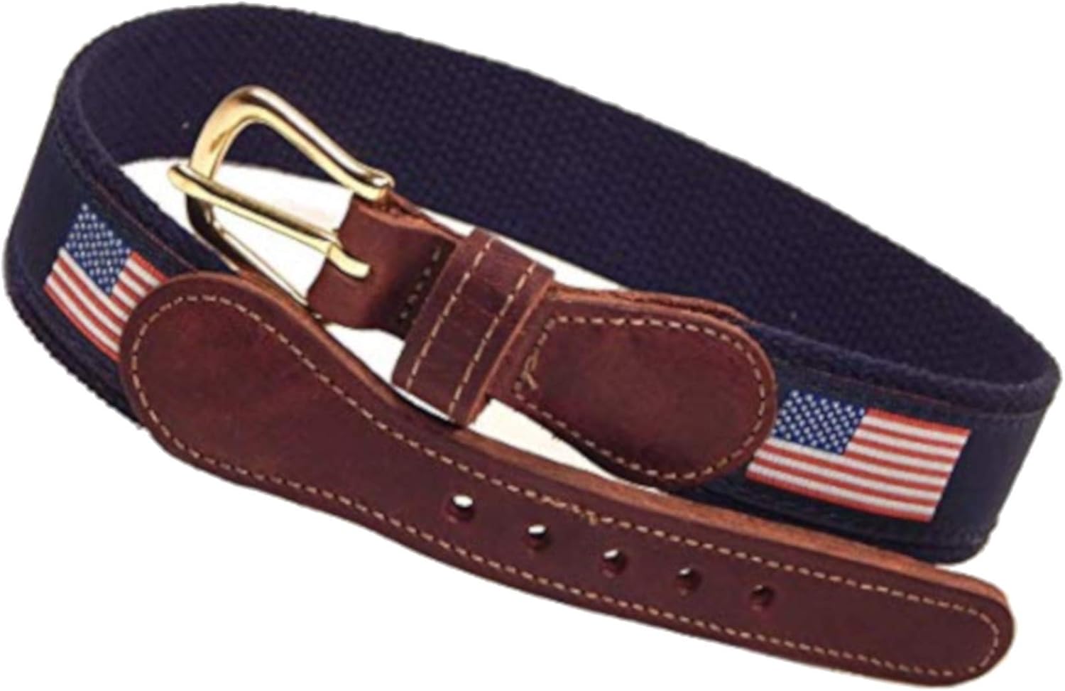 Preston Leather American Flag Belt Blue at Amazon Men’s Clothing store