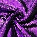 URSKYTOUS Reversible Sequin Pillow Case Decorative Mermaid Pillow Cover Color Changing Cushion Throw Pillowcase 16” x 16”,Purple and Silver