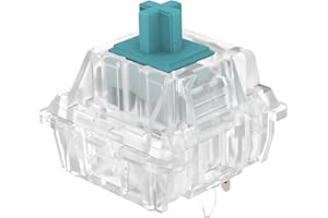 DUROCK T1 Tactile Keyboard Switches, 5 Pins Tactile Switches 67g Gold Plated Spring Heavy Tactile Key Switches Pre-Lubed (DUROCK Clear T1, 110pcs)