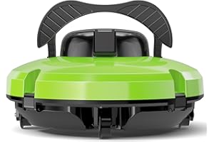 BAOPILONG 2024 Upgraded Robotic Pool Cleaner - Cordless Robotic Pool Vacuum for above Ground Pool 120 Mins Runtime Self-Parking Tech, Automatic Robot Pool Vacuum for In Ground Flat Pools Green