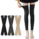 Ech.Apr Leg Warmers for Women, Over the Knee High Leg Warmers, Knit Footless Long Socks