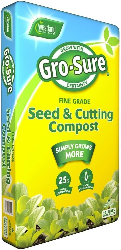 GRO Sure Seed and Cutting Compost 10L by Westland, Pack of 1 = 10L