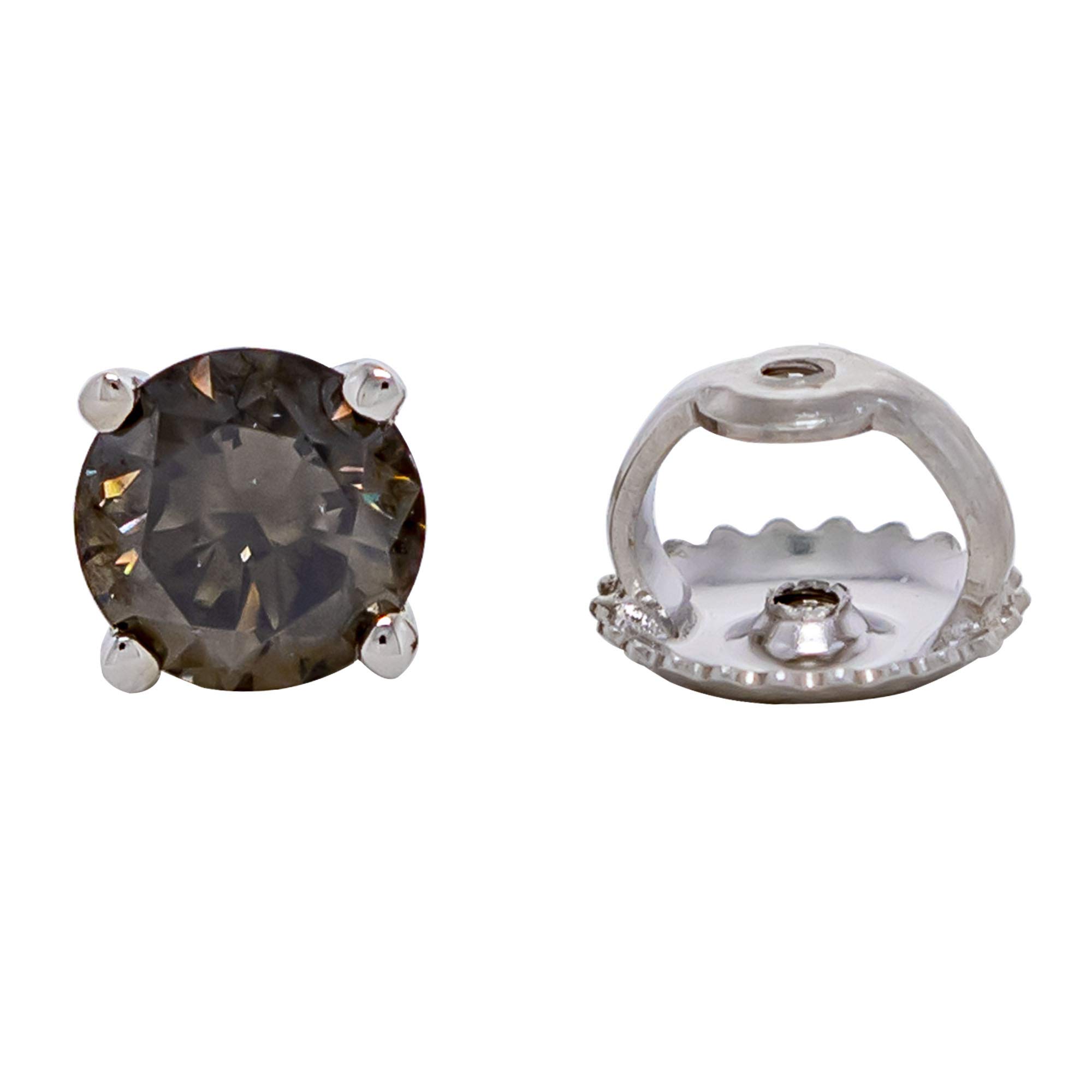 New World Diamonds Single Stud 14k Gold Earring 0.40 Carat Lab Created Diamond for Men or Women
