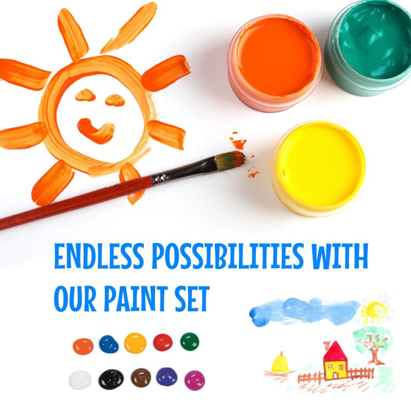 Washable Paint for Kids 10Pack Washable Tempera Paints NonToxic