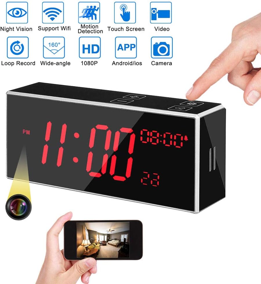 Hidden Camera,Spy Camera Clock with 160° Wide Angle Amazon.co.uk Camera & Photo