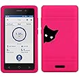 Premium Silicone Case with A Cute Cat Pattern for Omnipod Dash PDM (Omnipod Personal Diabetes Manager) (cat-hot Pink)