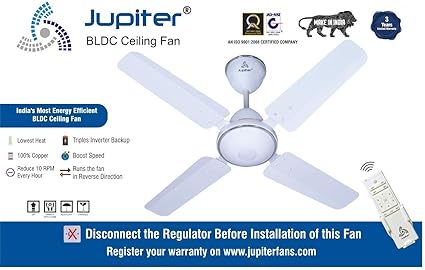Buy Jupiter Bullet 5 Star Energy Saver Ceiling Fan With Remote