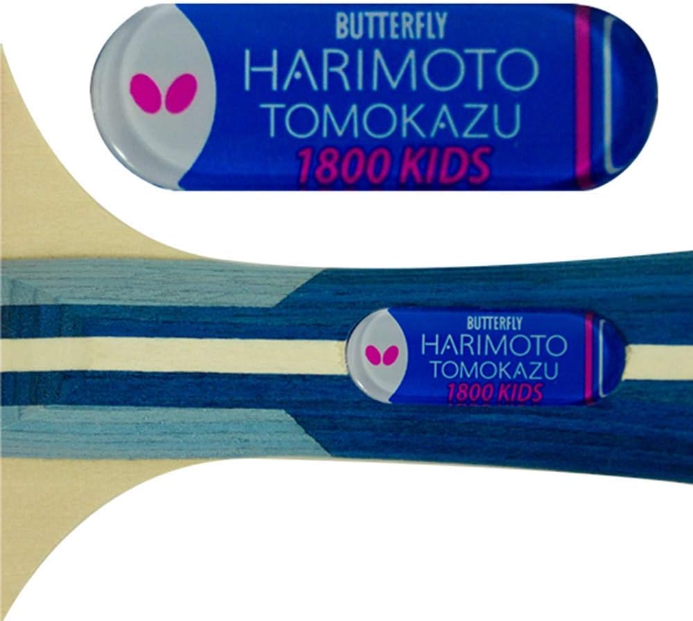 Butterfly Harimoto Tomokazu 1800 Kids Shakehand Table Tennis Racket | Japan Series | Good Speed and Spin with Superb Control | Recommended for Beginning Level Players, red/Black : Sports & Outdoors