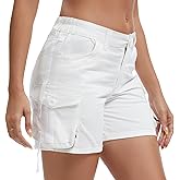 Aptint Cargo Shorts for Women High Wasited Stretchy Casual