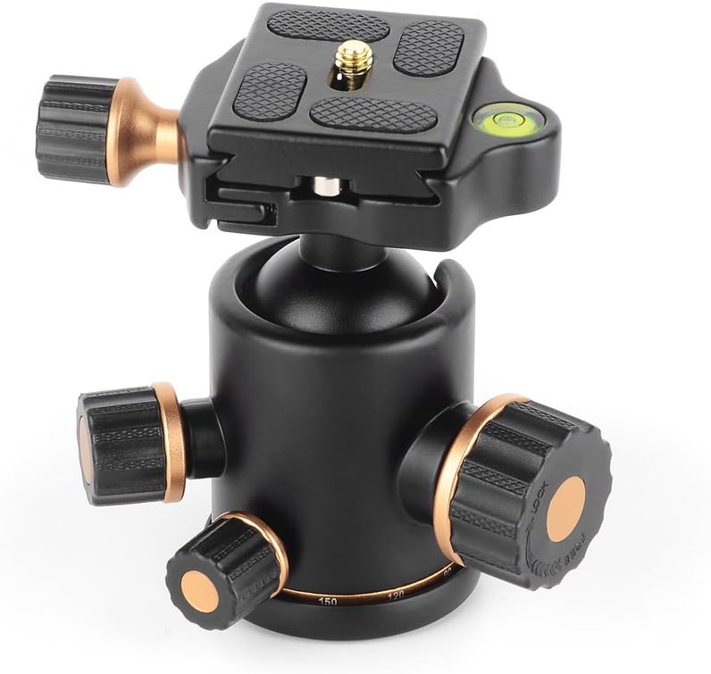Pergear TH3 Pro DSLR Camera Tripod Ball Head, 8KG/17.6lbs Loading Capacity, 360 Degree Swivel, Metal Build Quality, Fine Tuning Damping, U-Shaped Groove Design for Easy Switching Into Vertical Mode : Camera & Photo