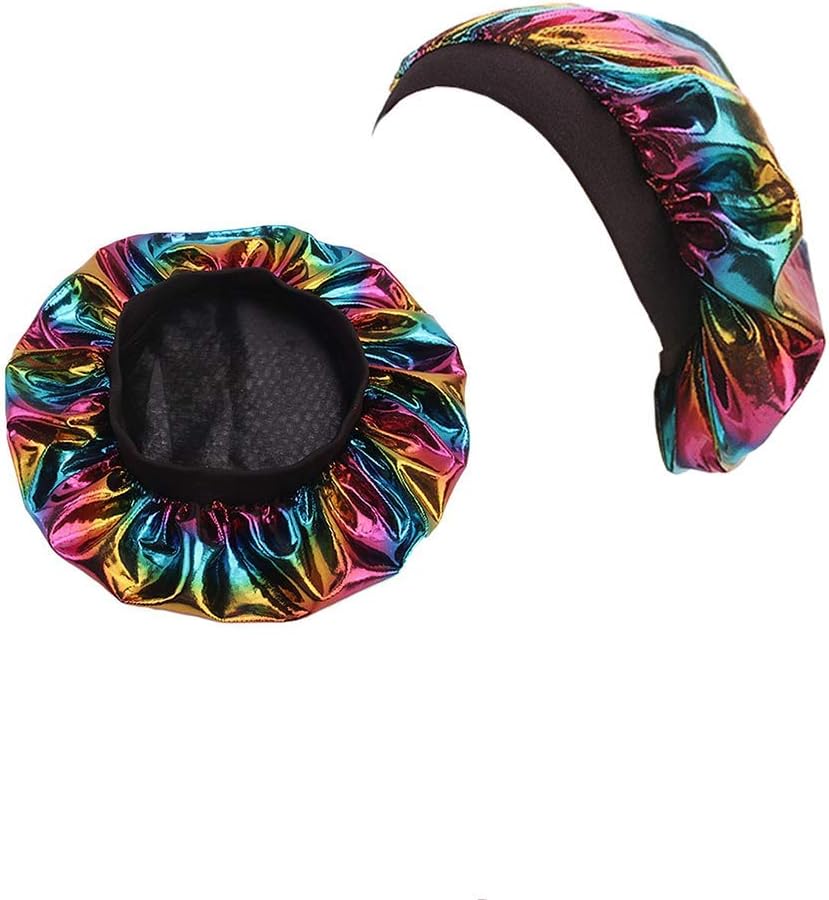Wide Band Bonnet Cap Silk Sleeping Cap Chemo Hat for Women Night Sleep Hair Wrap Turban Headwear