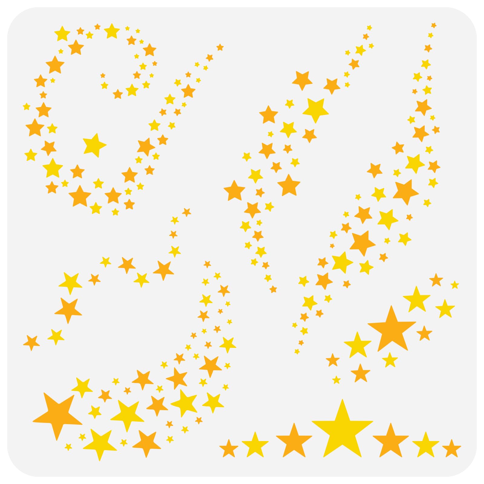 FINGERINSPIRE Twinkle Star Stencil 30x30cm Reusable Stars Shine Painting Template 7 Style River Galaxy Decoration Stencil for Painting on Wood, Wall and Furniture