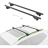 TrailXpert Universal Lockable Roof Rack Cross Bars, 52&rdquo;Adjustable Aluminum Crossbars with 200lbs Load Capacity for Car, Only Fit Raised Side Rails with Gap
