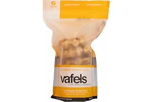 VAFELS Plant-Based Liège Wafel - Organic Pearl Sugar Infused Belgian Waffle | Vegan | Small-batch | Handmade with Brioche-Based dough | Sports Nutrition Waffle & Healthy Snack | (Lemon Poppyseed)