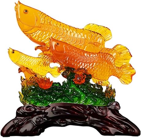 Mmjjqwe Feng Shui Reichtum Arowana Lucky Fish Statue Figur Geschaftseroffnung Feng Shui Decor Fur Ihr Buro Und Heimtextilien Amazon De Kuche Haushalt