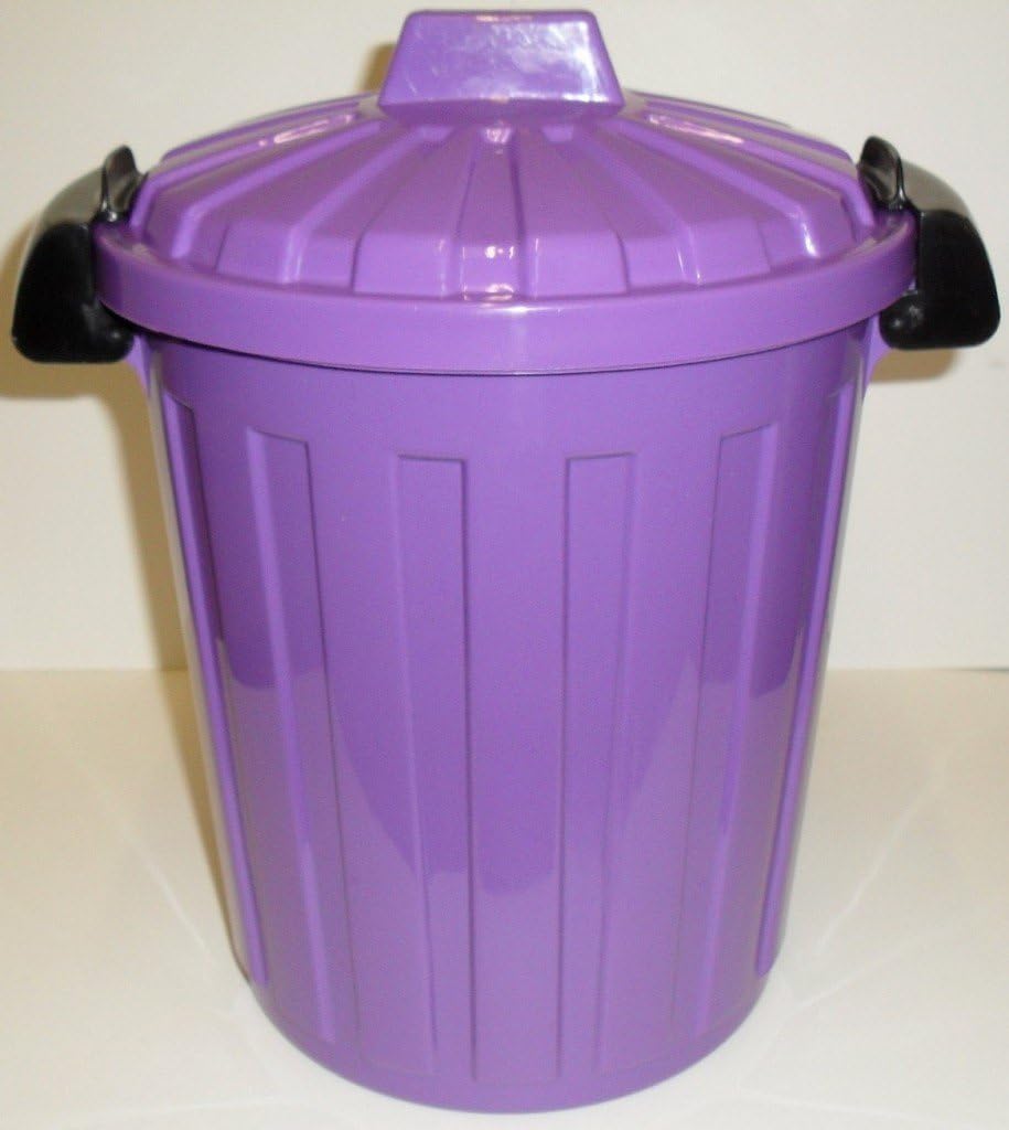 STORAGE - WASTE - RECYCLING - KITCHEN - BEDROOM - BIN 7 LITRE WITH CLIP ON LID - PURPLE