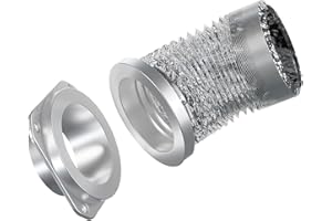 Eujgoov Magnet Dryer Vent Coupling, Airtight Seal with Aluminum Alloy Housing and Stainless Steel Clamps, Quick Connect Disco