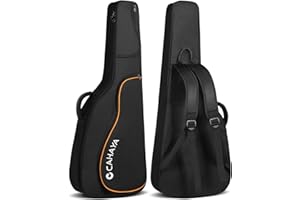 CAHAYA Guitar Bag Acoustic: Full Size Extra Thick 12mm Padding Backpack Water-Resistant Oxford Cloth Gig Bag Large Pockets fo