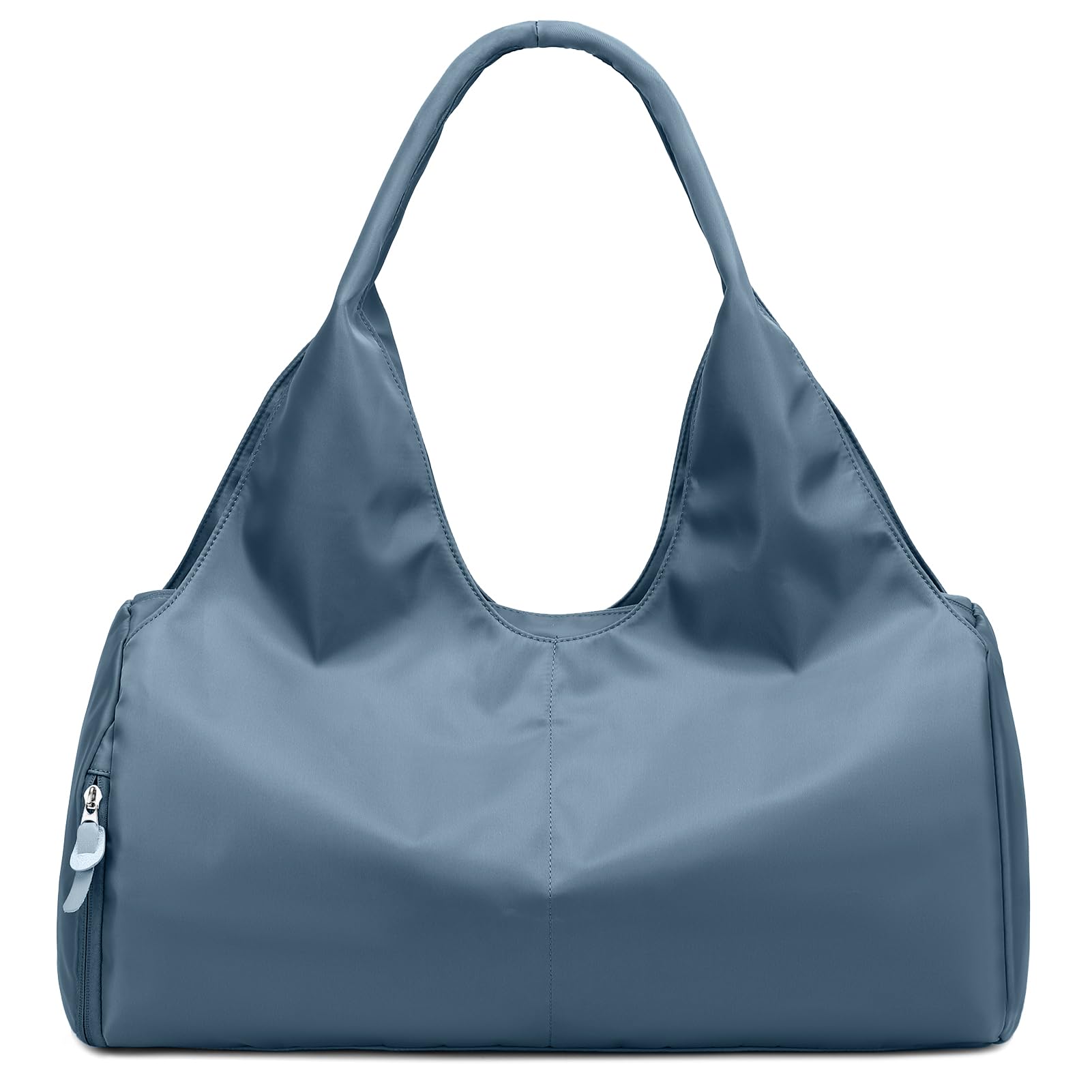 SIVENKE Gym Bag for Women Men with Shoe Compartment and Wet Pocket Weekender Travel Bag Leisure Handbag Foldable Shopping Duffel Tote Bags for Fitness Swimming Yoga Sports, Navy Blue