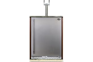 Beer Meister - Beer Kegerator, Draft Beer Dispenser For Home Bar, Beer, Wine, & Bar Soda Dispenser System, Dual Tower w/Stainless Door, Built-in Premium Series, 24.88 x 23.88 x 34.38 inches