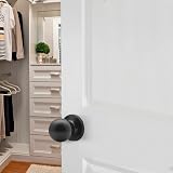 Probrico Matte Black Passage Door Knobs Interior Keyless Door Knob Set 1 Pack view 2