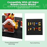 Lekebaby Classic Baseplates 12 Pack 10x10 32x32 Stud 100% Compatible Black view 2