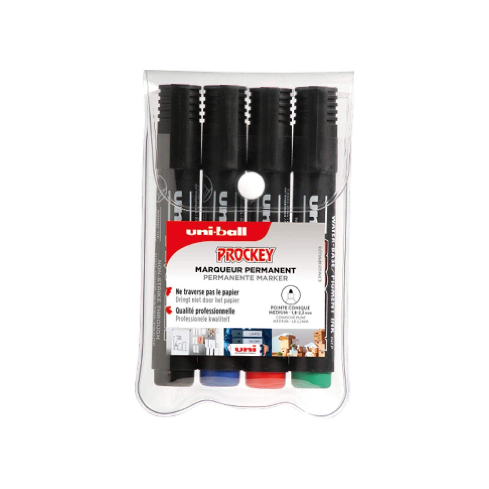 uniball 4erEtui PM122 4 Permanent Markers