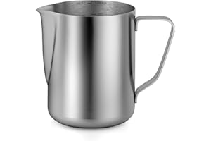 Milk Frothing Pitcher, 304 Stainless Steel Milk Jug, 12oz/350ml Milk Steaming Pitcher, Coffee Cappuccino Steam Pitchers Milk 